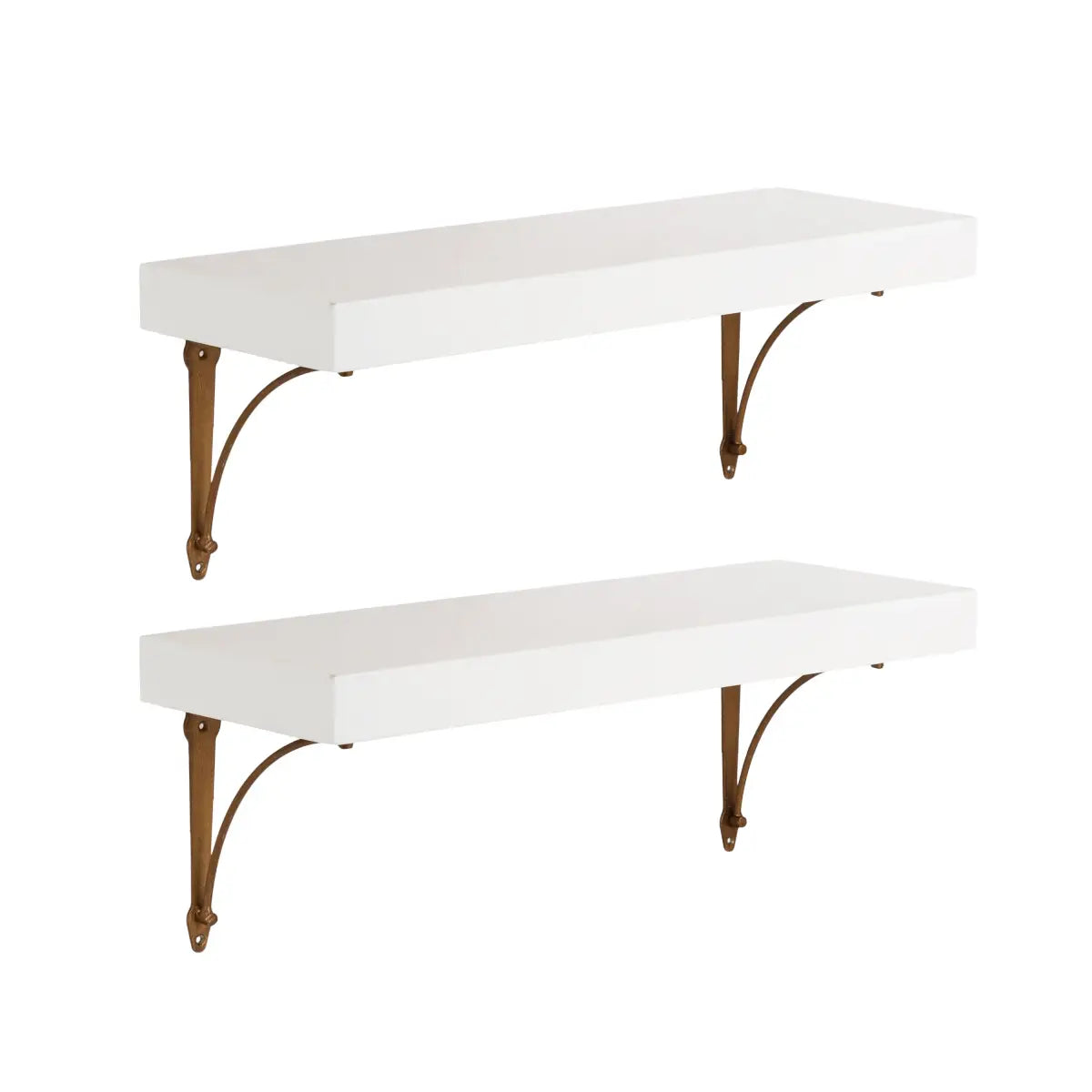 Hatley Floating Shelf - Set of 2 - White - kateandlaurel