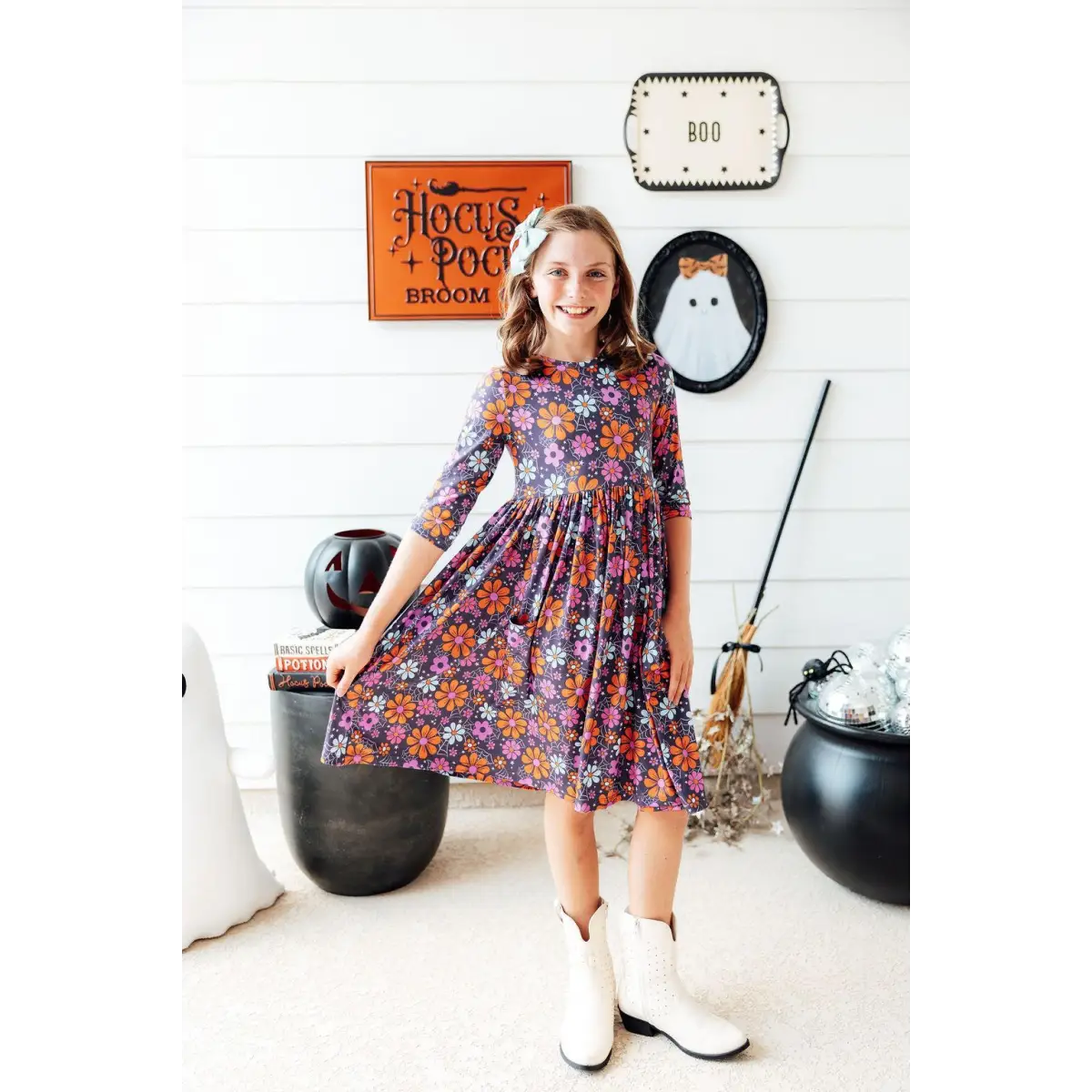 Pocket Twirl Dress - Haunted Garden - Halloween - Mila & Rose ®