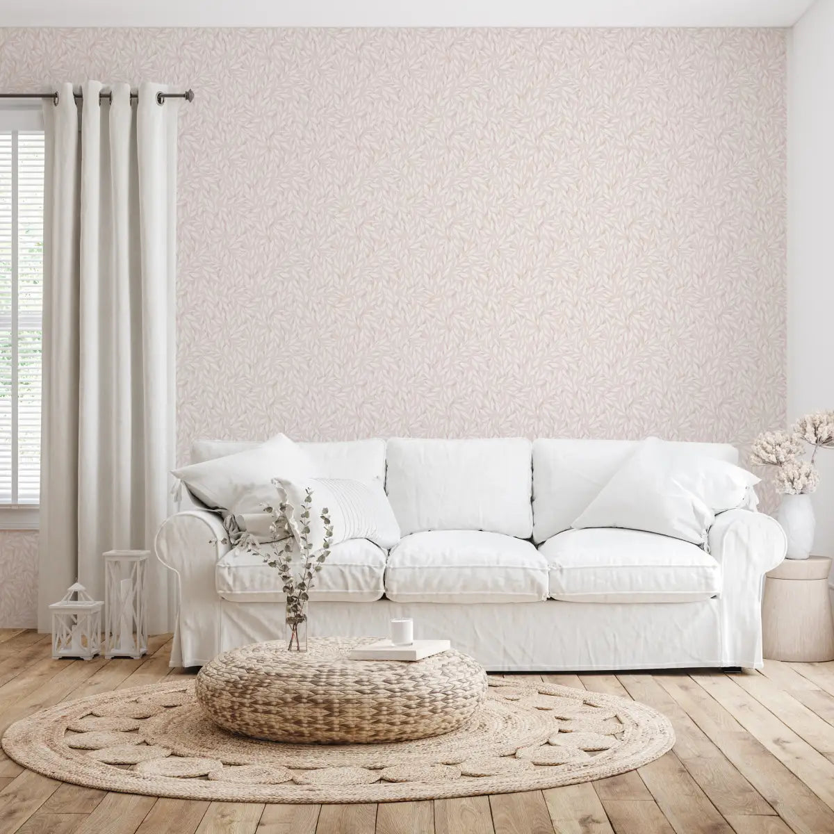 Haven Wallpaper - Pastel Leaves - Johnson Design - Loomwell Home Goods