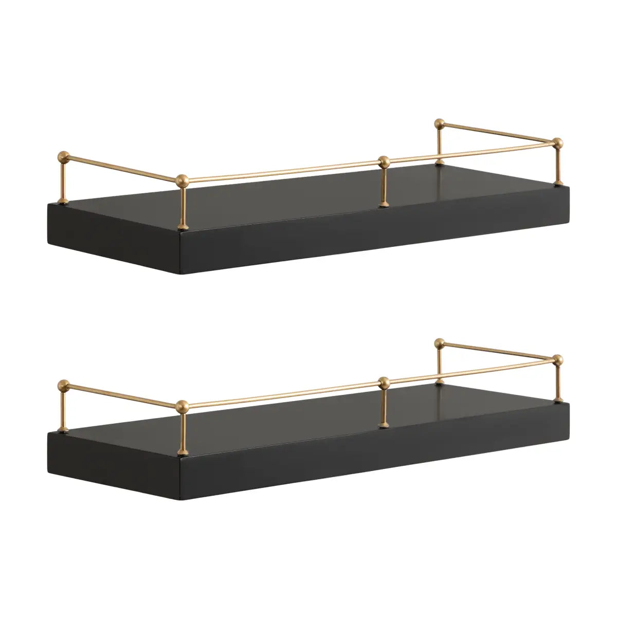 Havina Floating Shelf - Set of 2 - Black - kateandlaurel