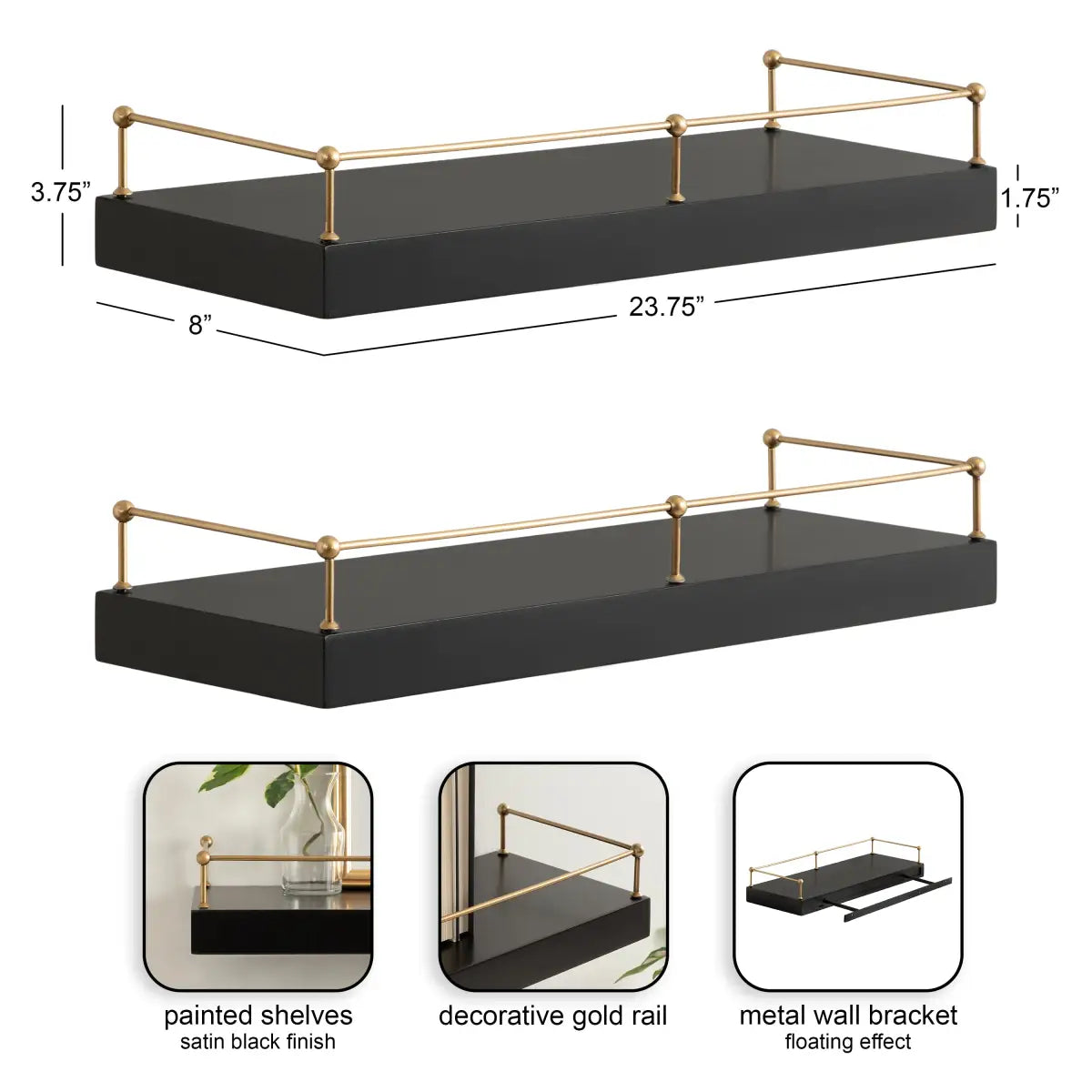 Havina Floating Shelf - Set of 2 - kateandlaurel