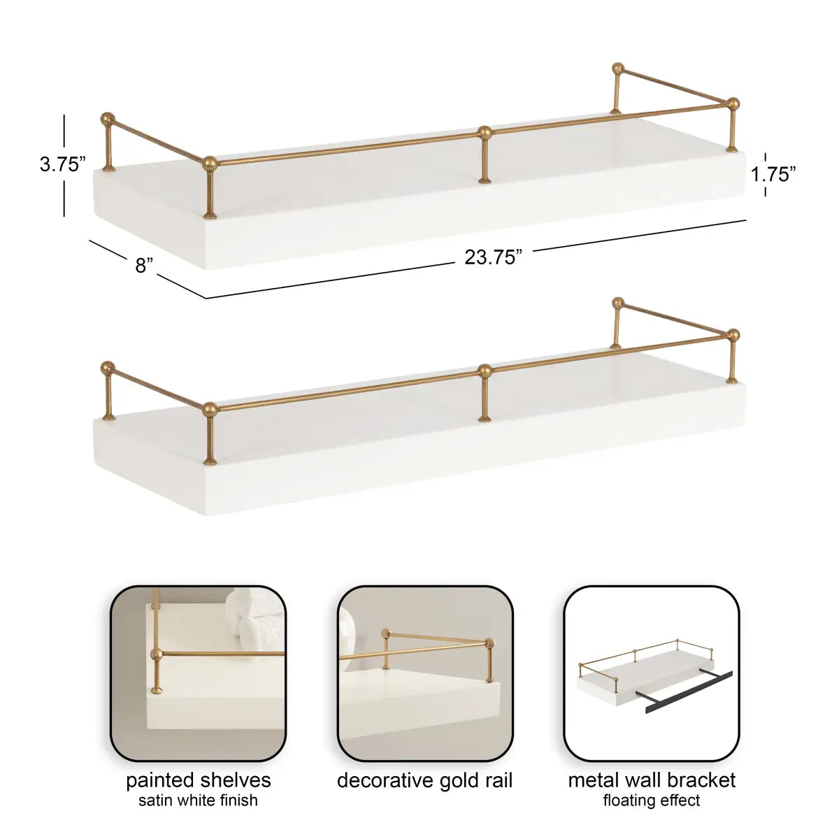 Havina Floating Shelf - Set of 2 - kateandlaurel