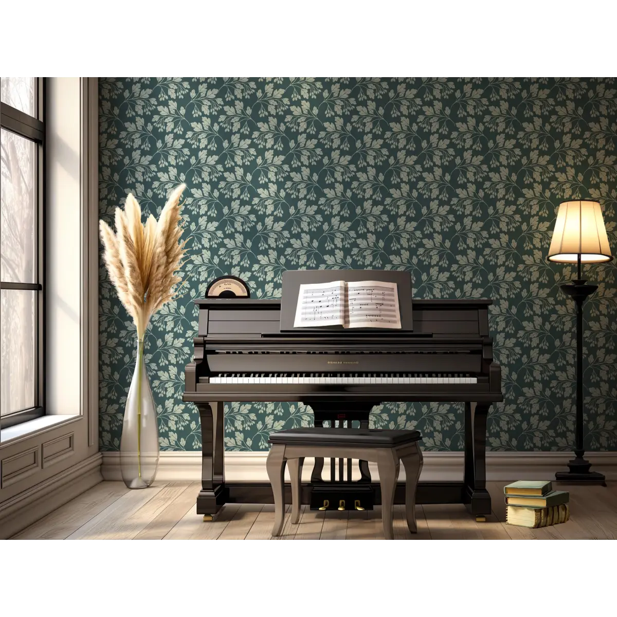 Hawthorn Wallpaper - Leafy Branches - by Gooseberry Moon - Loomwell Home Goods