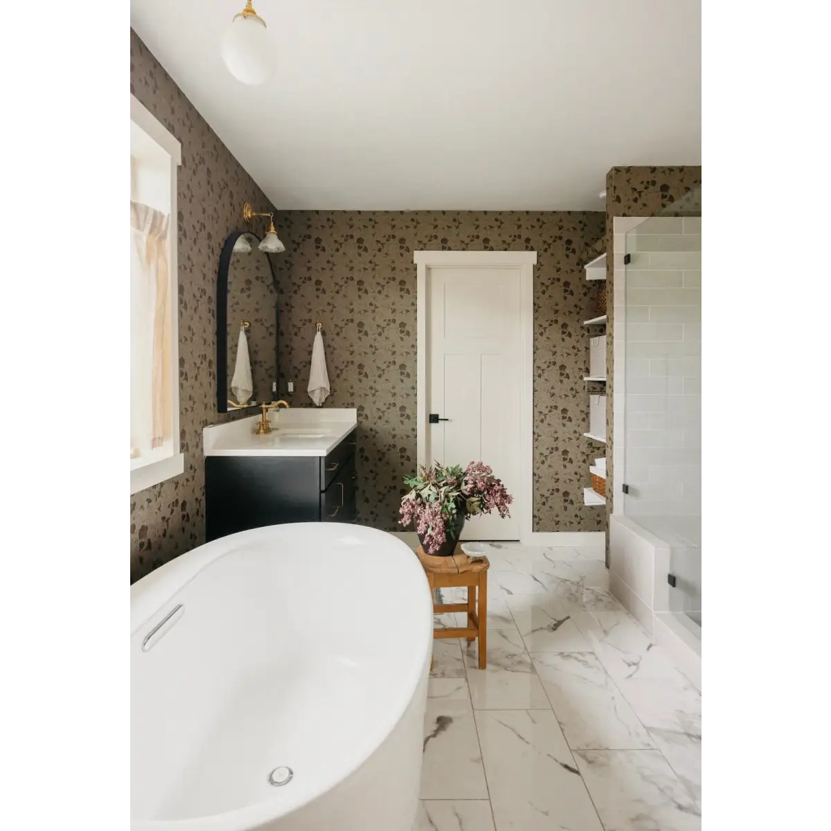 Hawthorne Bloom Wallpaper - Morning Glories - by Safari Natalia x Taddy Mikelaites - Loomwell Home Goods