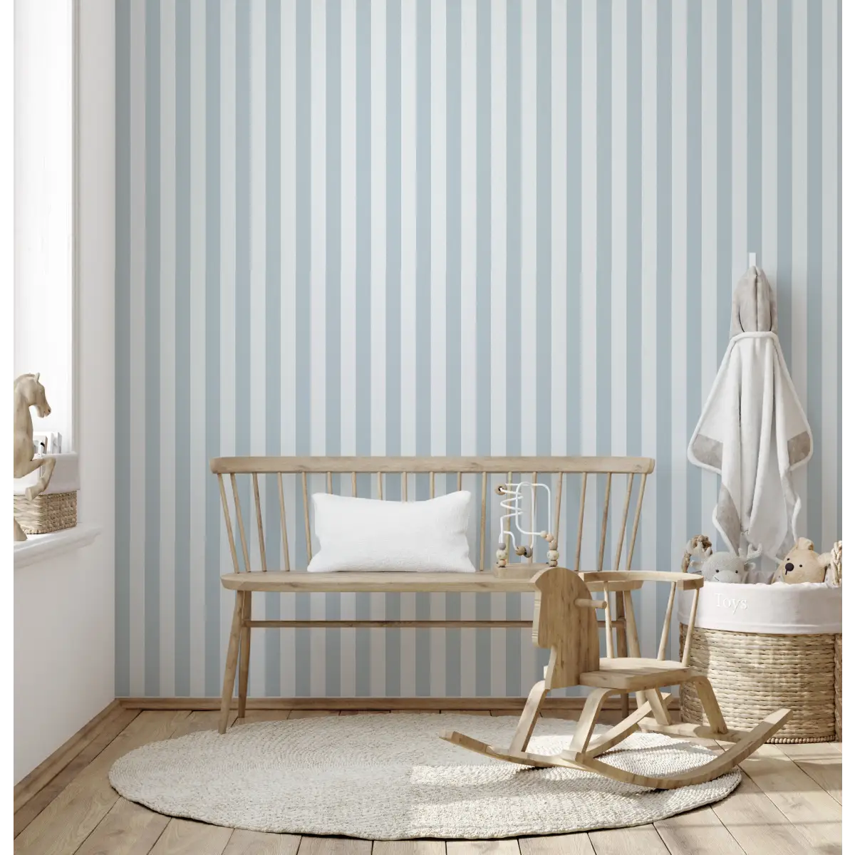Hayes Wallpaper - Simple Stripe - by Mackenzie Nelson - Loomwell Home Goods