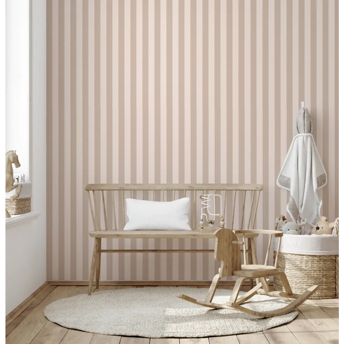 Hayes Wallpaper - Simple Stripe - by Mackenzie Nelson - Loomwell Home Goods