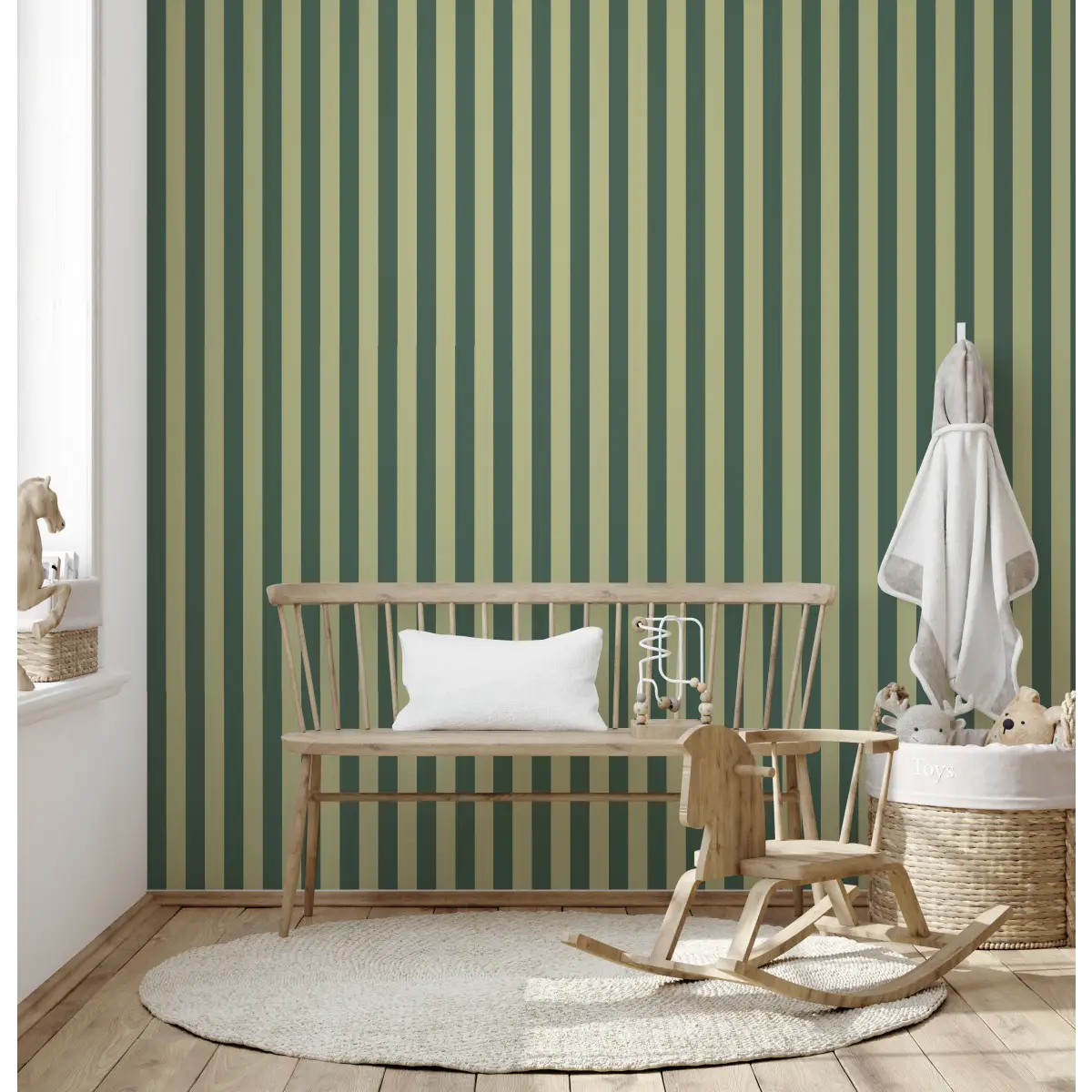 Hayes Wallpaper - Simple Stripe - by Mackenzie Nelson - Loomwell Home Goods