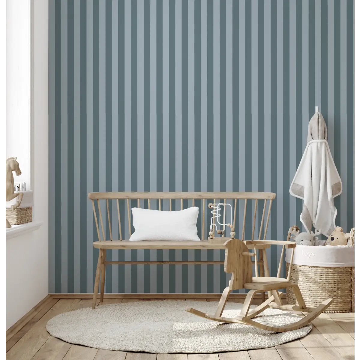Hayes Wallpaper - Simple Stripe - by Mackenzie Nelson - Loomwell Home Goods