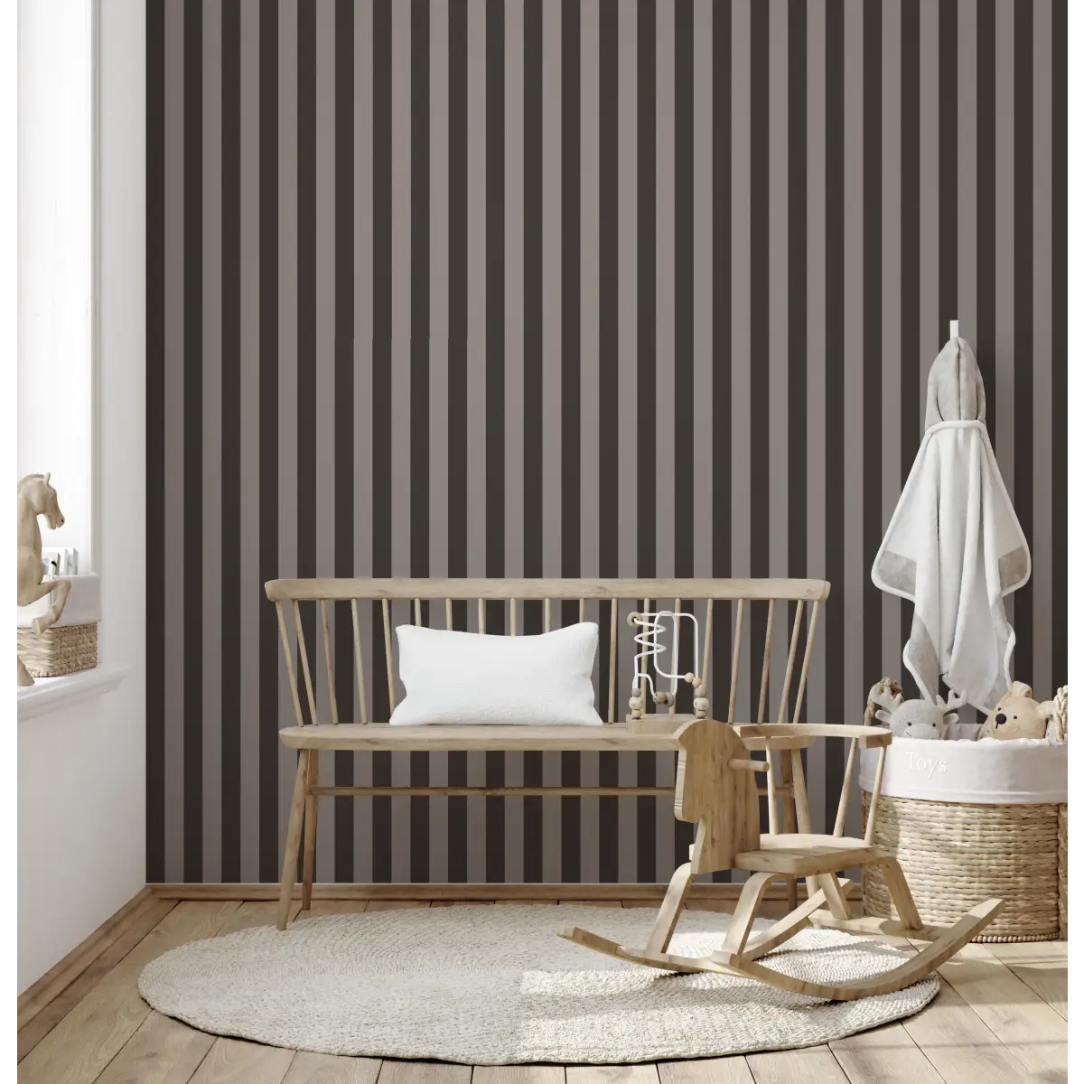 Hayes Wallpaper - Simple Stripe - by Mackenzie Nelson - Loomwell Home Goods