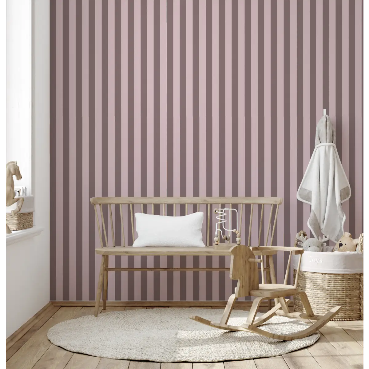 Hayes Wallpaper - Simple Stripe - by Mackenzie Nelson - Loomwell Home Goods