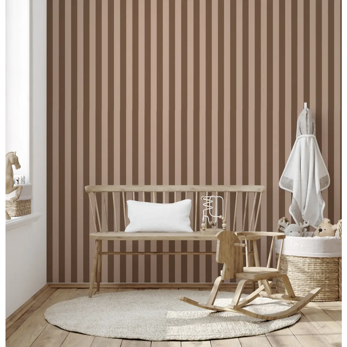 Hayes Wallpaper - Simple Stripe - by Mackenzie Nelson - Loomwell Home Goods