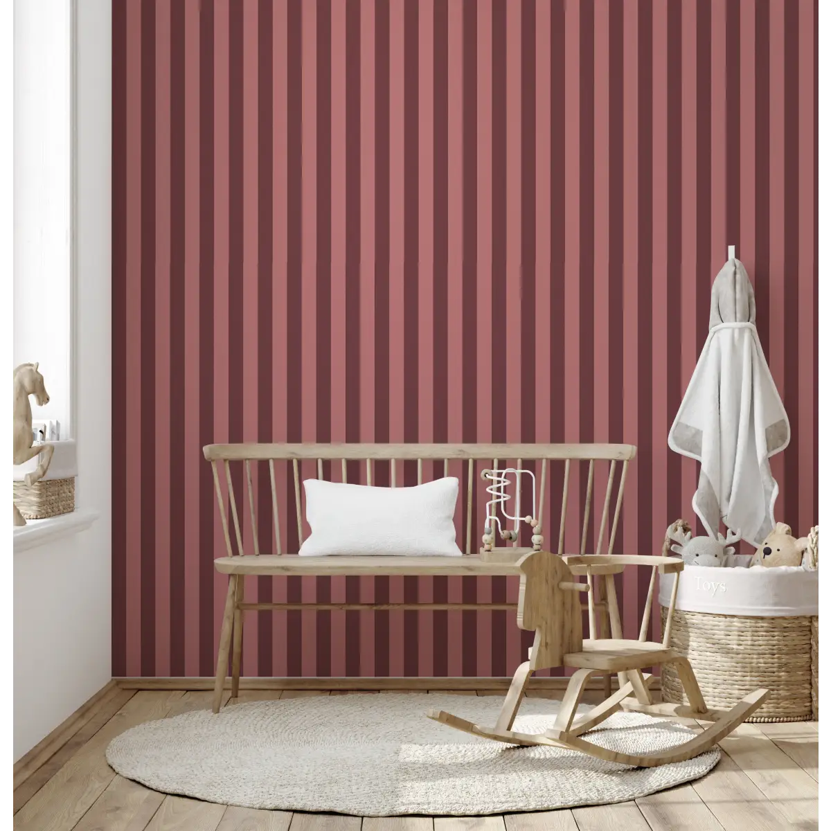 Hayes Wallpaper - Simple Stripe - by Mackenzie Nelson - Loomwell Home Goods