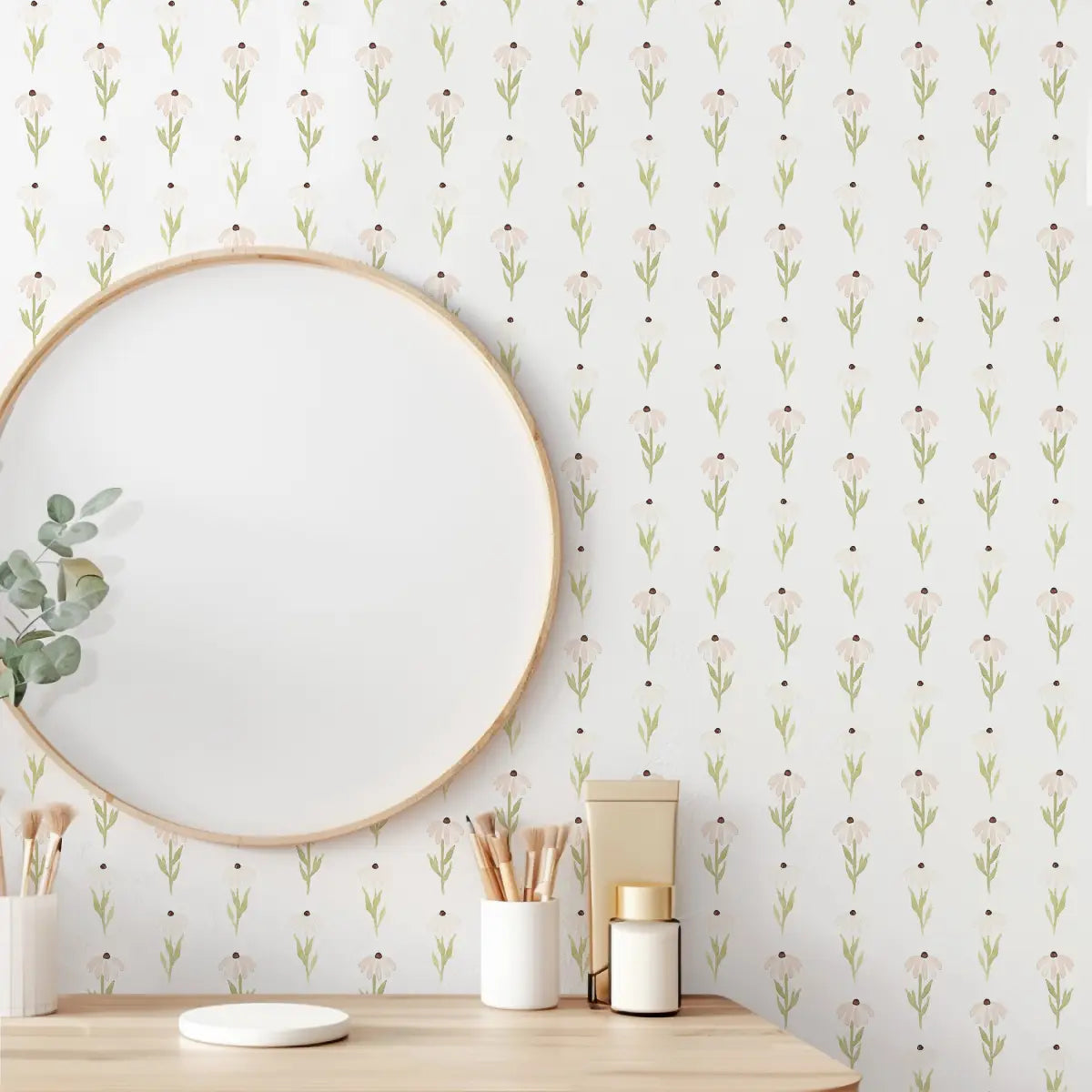 Hazel Wallpaper - Little Daisies - by Mackenzie Nelson - Loomwell Home Goods