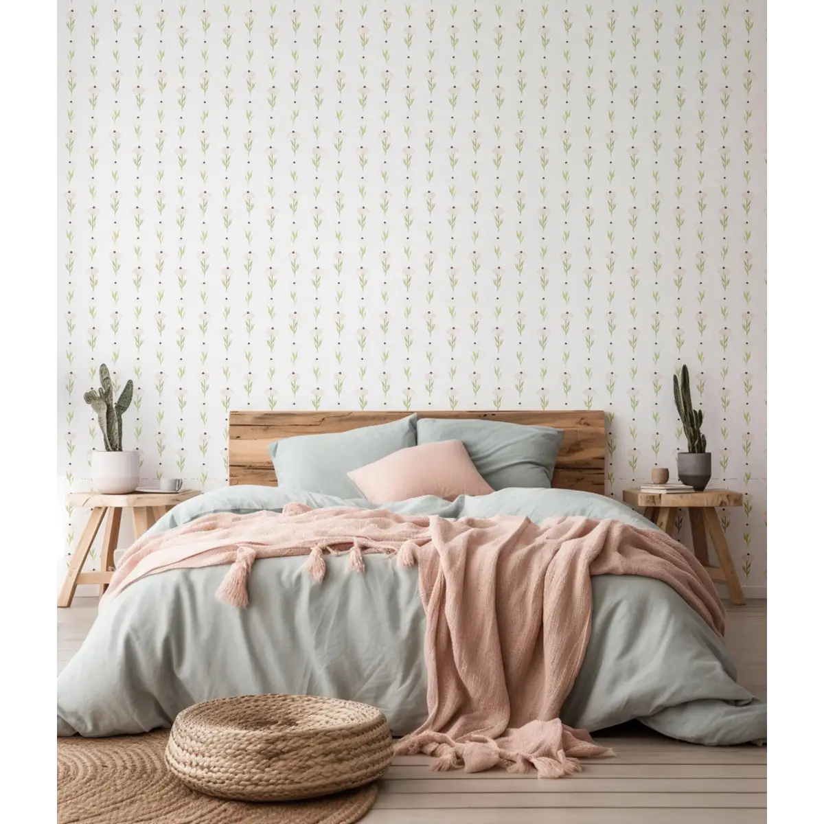 Hazel Wallpaper - Little Daisies - by Mackenzie Nelson - Loomwell Home Goods