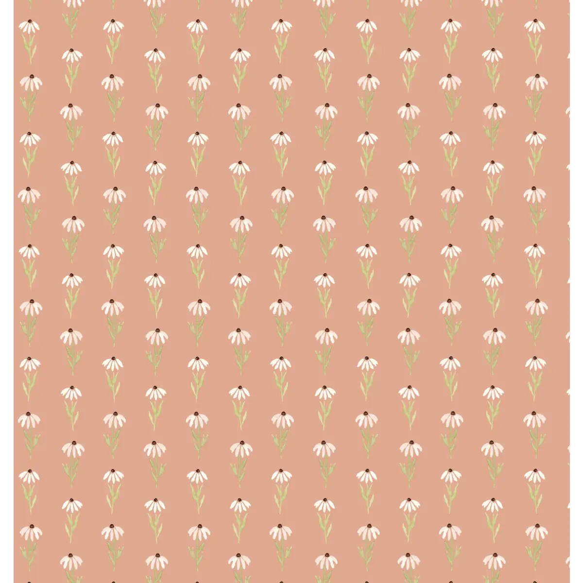 Hazel Wallpaper - Little Daisies - by Mackenzie Nelson - Sample 1 foot by 1 foot / Blush - Loomwell Home Goods