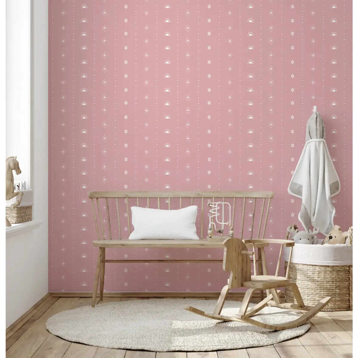 Hazen Wallpaper - Suns and Stars for Kids - by Danielle Chandler Design - Loomwell Home Goods