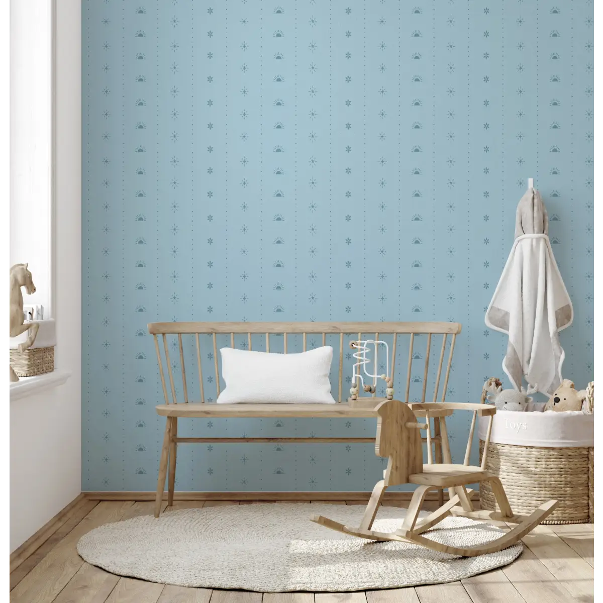 Hazen Wallpaper - Suns and Stars for Kids - by Danielle Chandler Design - Loomwell Home Goods