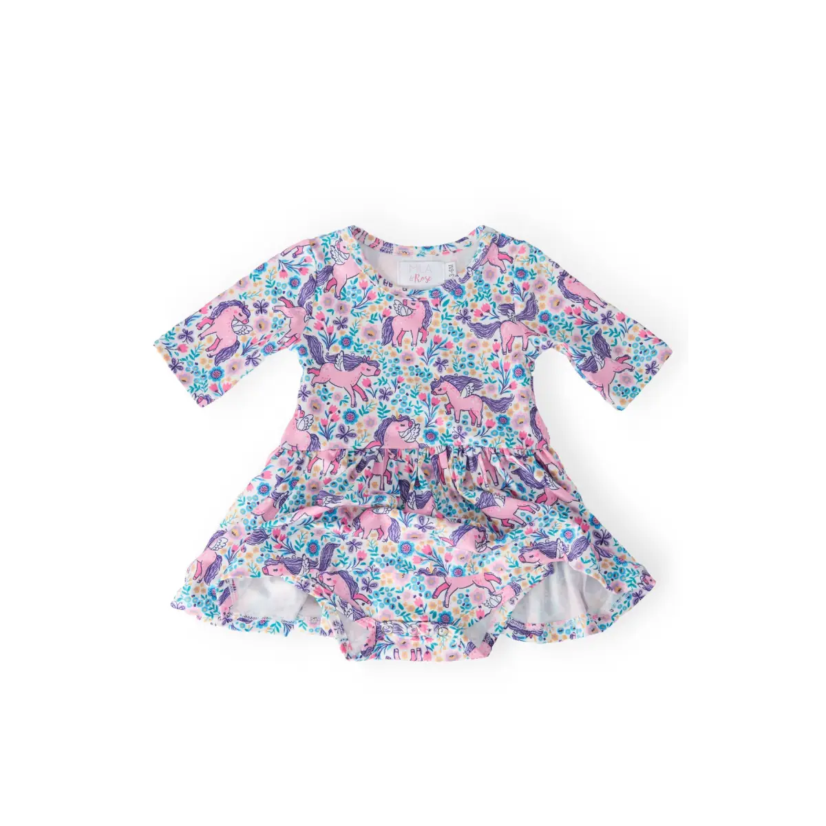 Head in the Clouds 3/4 Sleeve Twirl Bodysuit - Mila & Rose ®