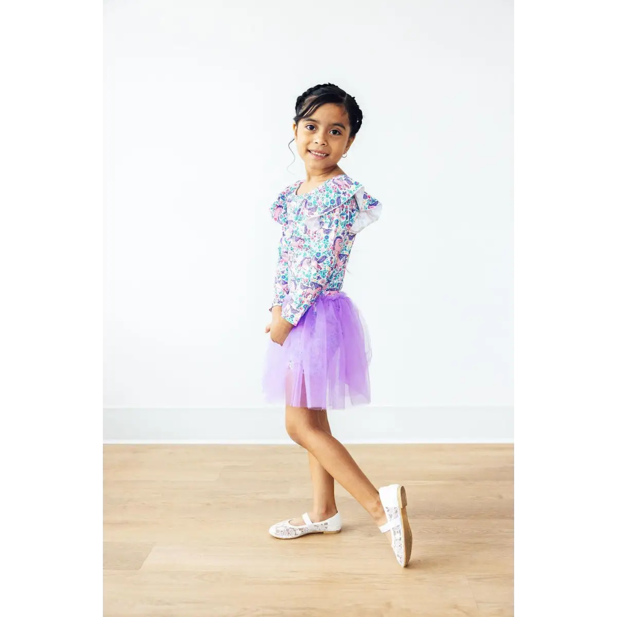 Head in the Clouds L/S Flutter Sleeve Leotard - Mila & Rose ®