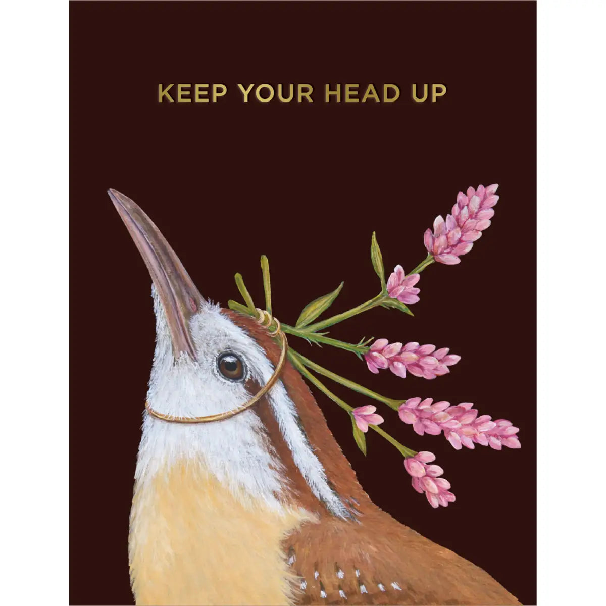 Greeting Card - Head Up Wren by Vicki Sawyer - Hester & Cook - Stationery