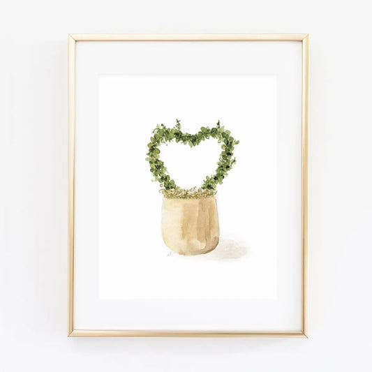 Heart Topiary Art Print 8’’x10’’ - emily lex studio