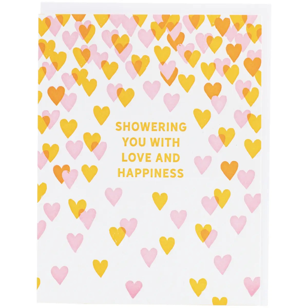 Love Card - Hearts for Baby or Bridal Shower - Smudge Ink