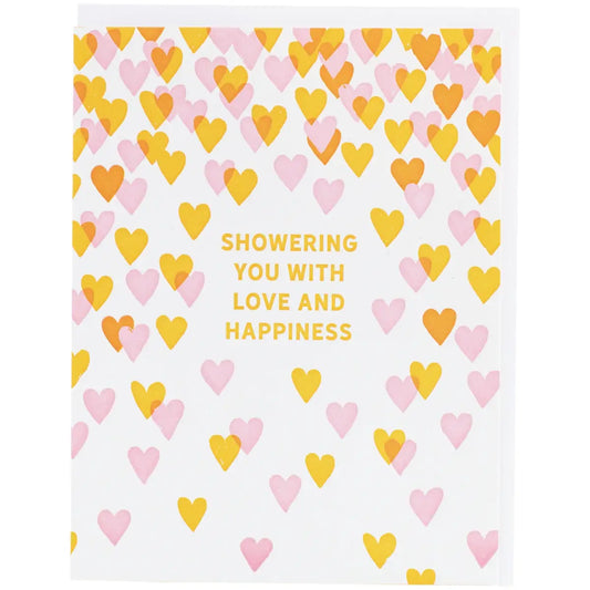 Love Card - Hearts for Baby or Bridal Shower - Smudge Ink