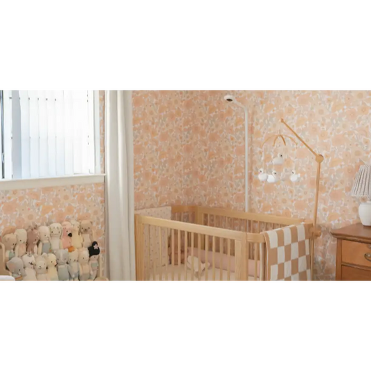 Heather Wallpaper - Pastel Mod Flowers - by Lovely People Studio - Loomwell Home Goods