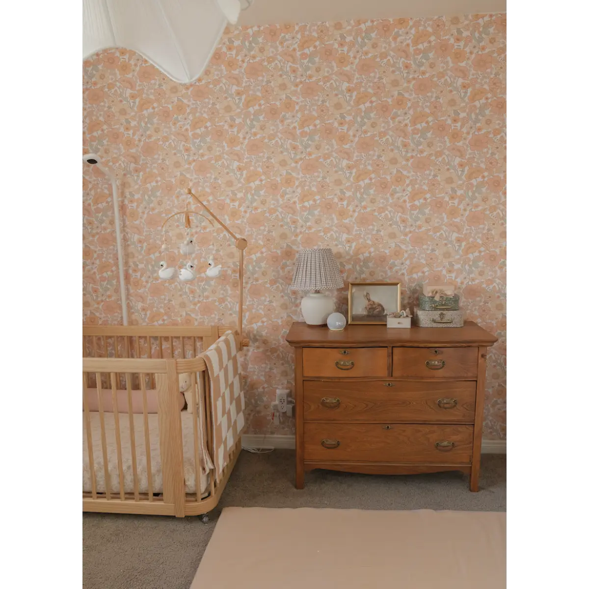 Heather Wallpaper - Pastel Mod Flowers - by Lovely People Studio - Loomwell Home Goods