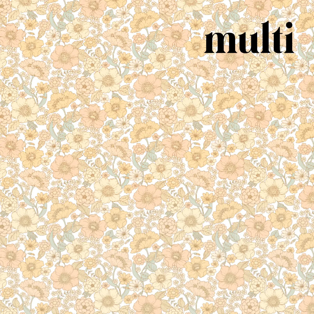 Heather Wallpaper - Pastel Mod Flowers - by Lovely People Studio - Sample 1 foot by 1 foot / Multi - Loomwell Home Goods