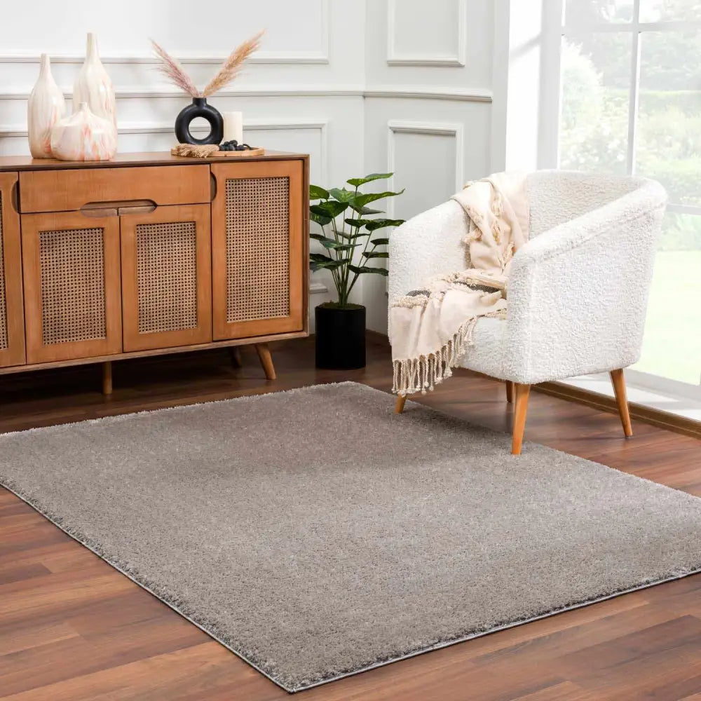 Heavenly Solid Gray Plush Rug - Clearance - Boutique Rugs