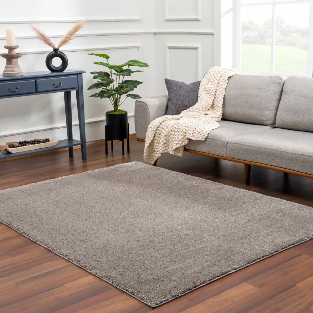 Heavenly Solid Gray Plush Rug - Clearance - Boutique Rugs