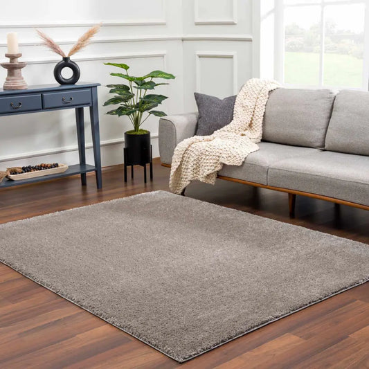 Heavenly Solid Gray Plush Rug - Boutique Rugs