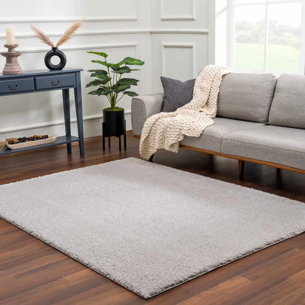 Heavenly Solid Light Gray Plush Rug - Clearance - Boutique Rugs