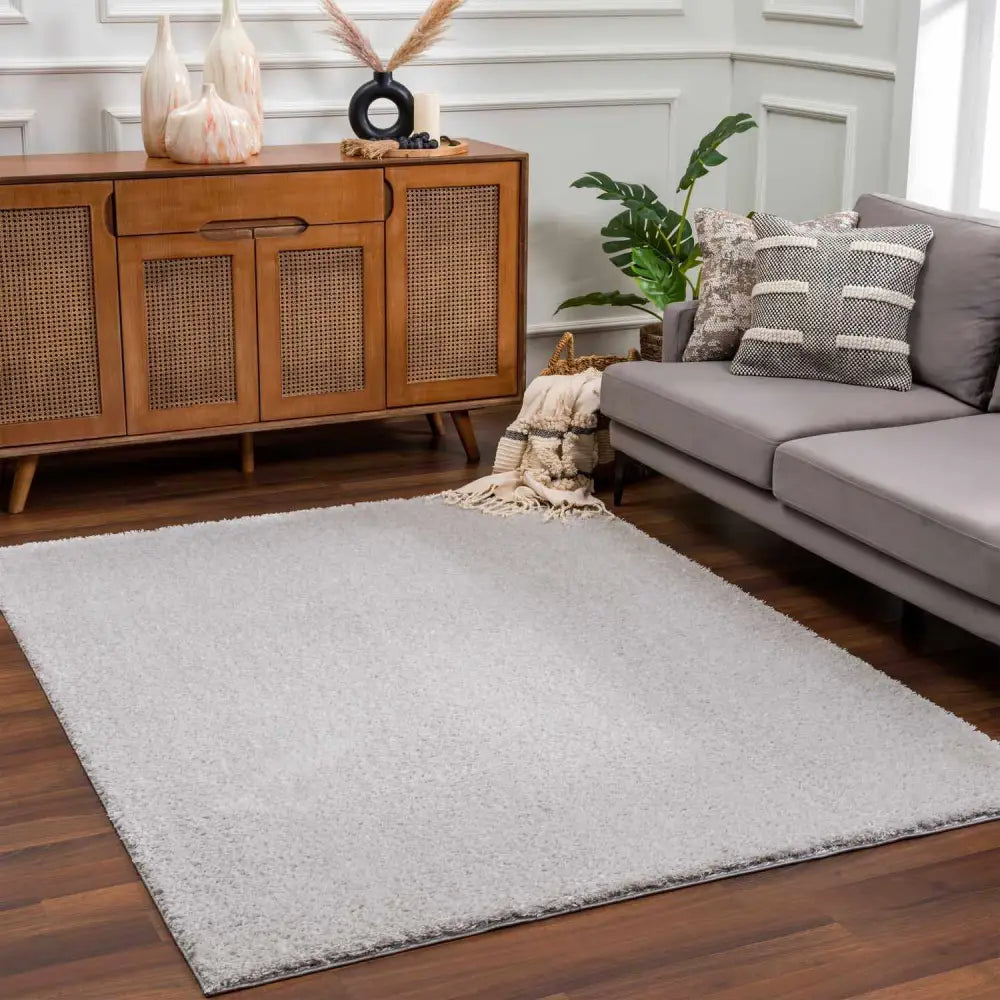 Heavenly Solid Light Gray Plush Rug - Clearance - Boutique Rugs