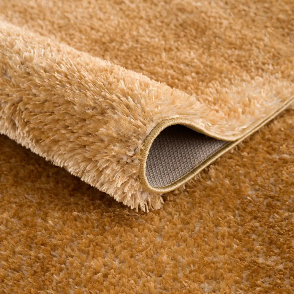 Heavenly Solid Mustard Plush Rug - Clearance - Boutique Rugs