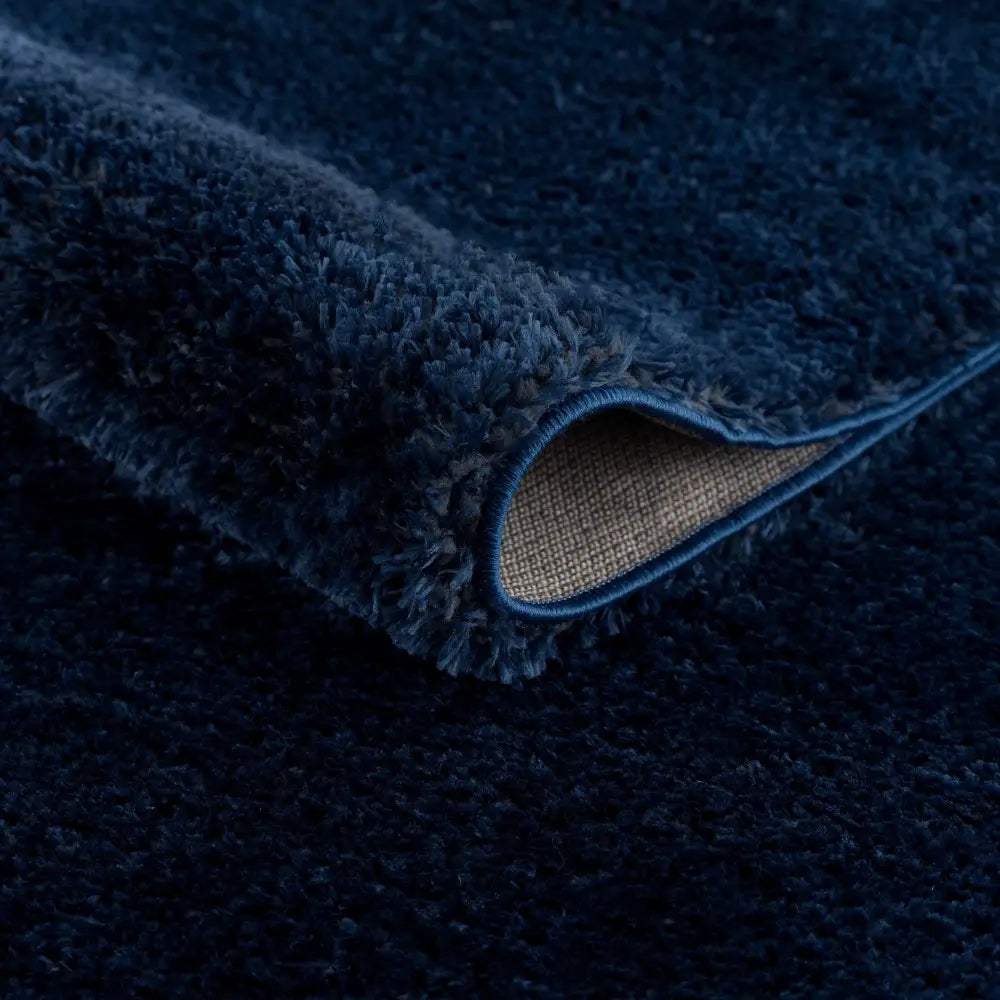 Heavenly Solid Navy Blue Shag Rug - Clearance - Boutique Rugs