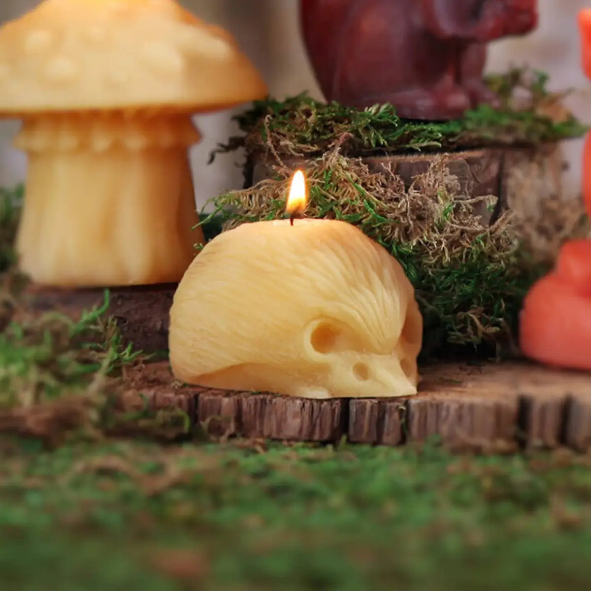 Hedgehog Candle – Beeswax – Handcrafted - Big Dipper Wax Works