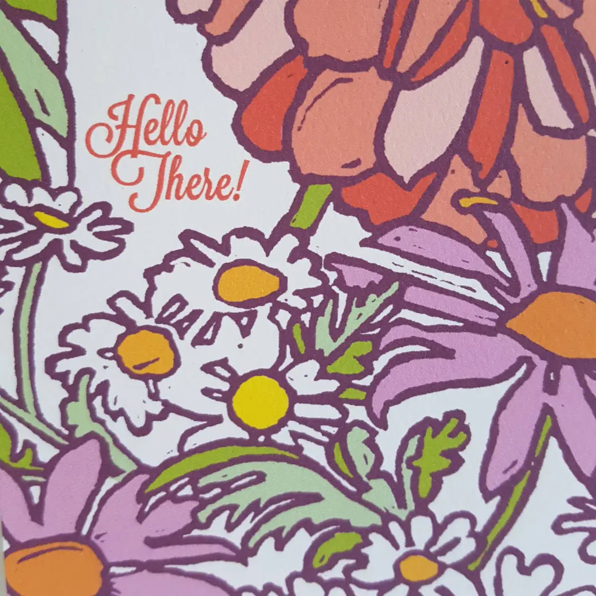 Hello There Botanical Friendship Card - Little Green