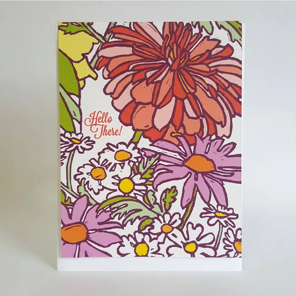 Hello There Botanical Friendship Card - Little Green