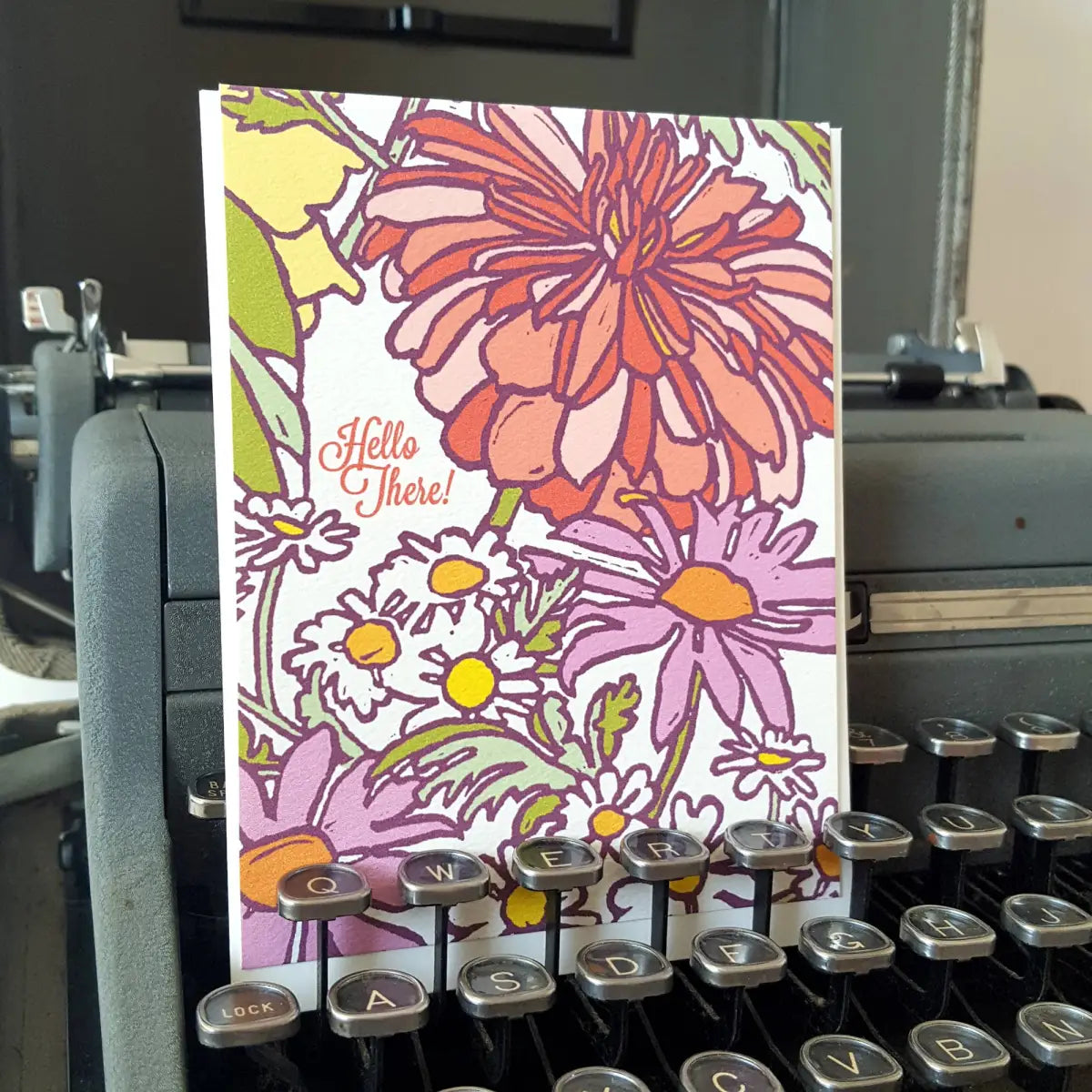 Hello There Botanical Friendship Card - Little Green