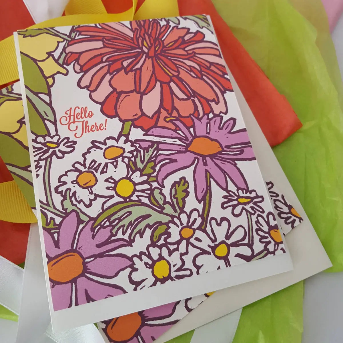 Hello There Botanical Friendship Card - Little Green