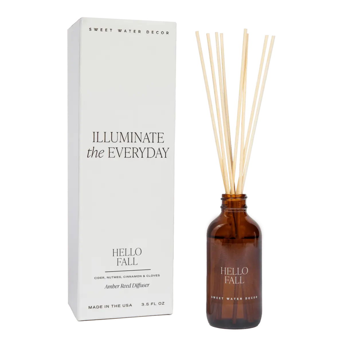 Hello Fall Amber Reed Diffuser - Sweet Water Decor