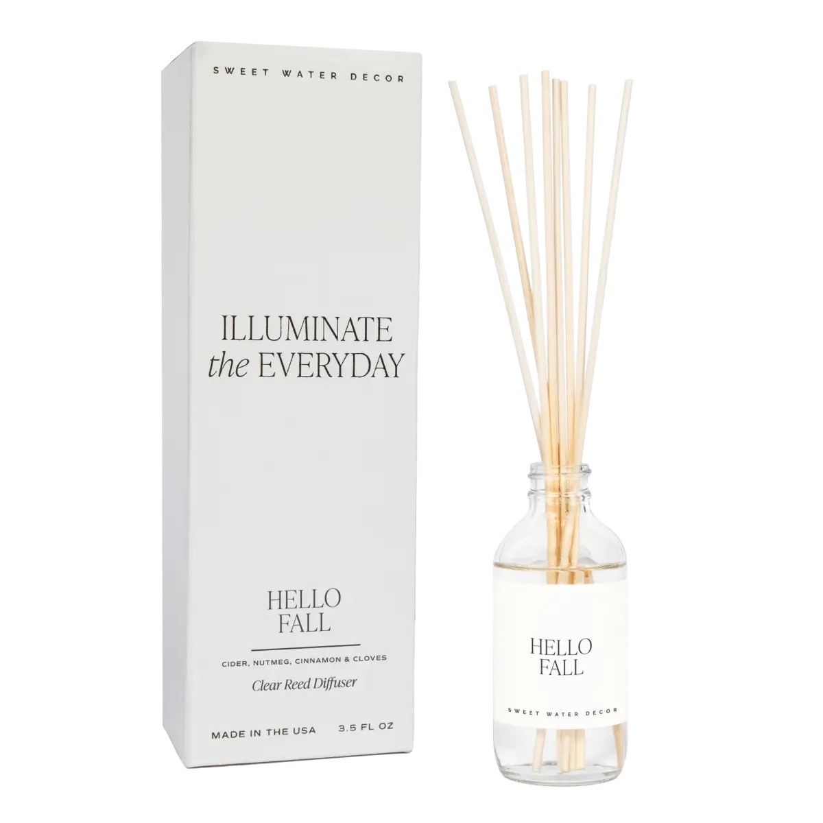 Hello Fall Clear Reed Diffuser - Sweet Water Decor