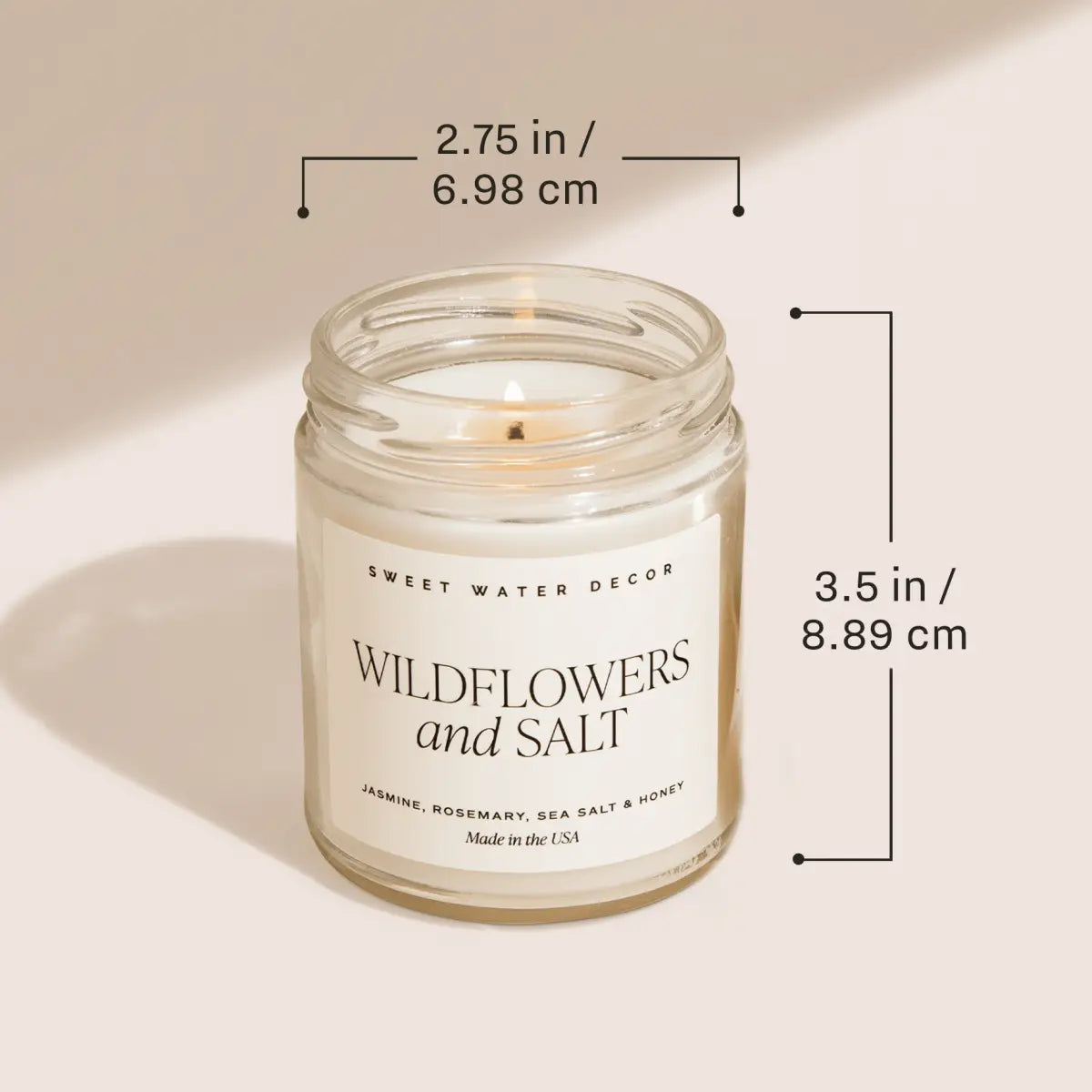 Hello Fall Soy Candle - Clear Jar - 9 oz - Sweet Water Decor