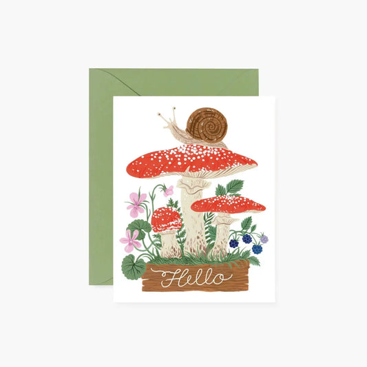 HELLO SNAIL Greeting Card - Botanica Paper Co.