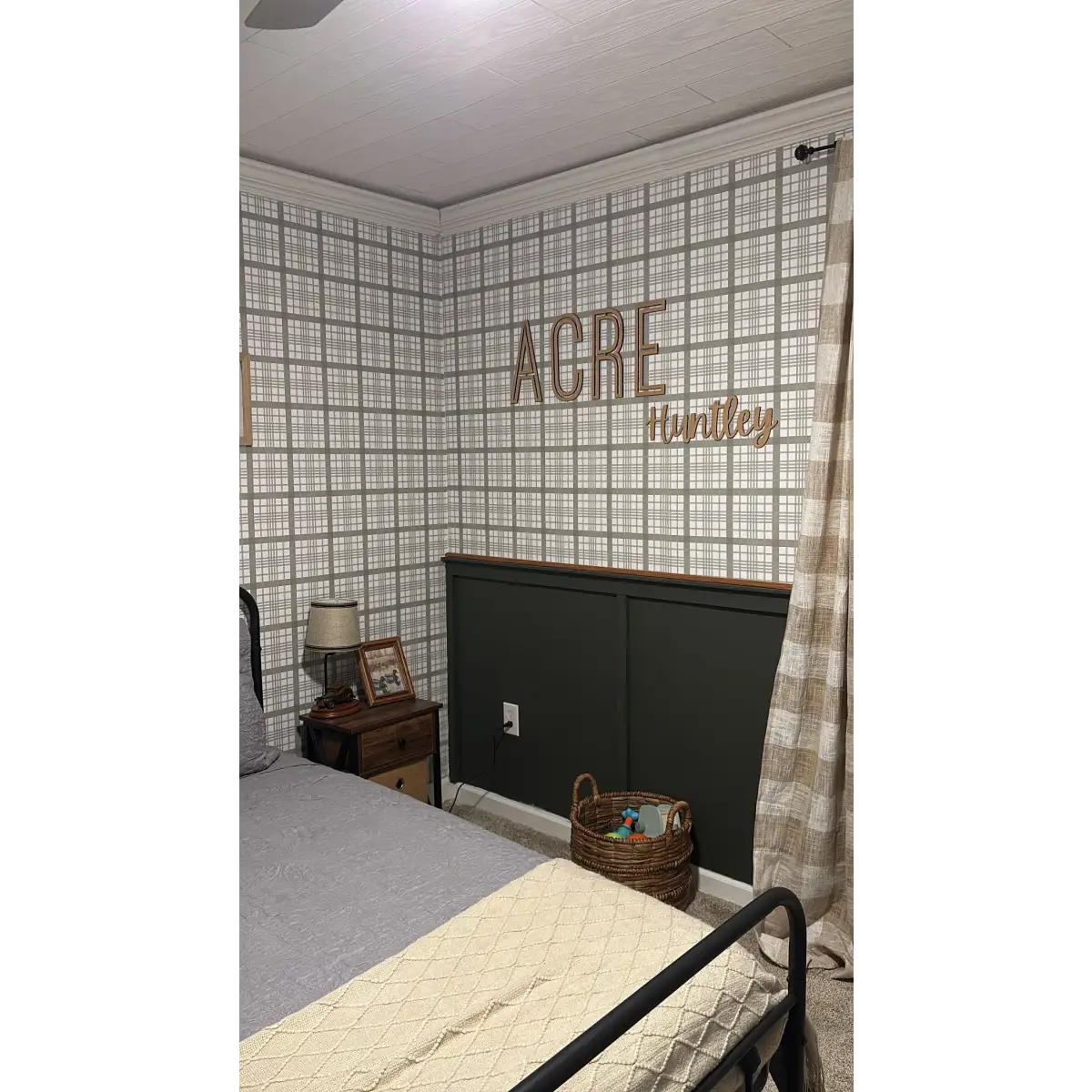 Henry Wallpaper - Simple Plaid Check - by Kourtni Gunn - Loomwell Home Goods