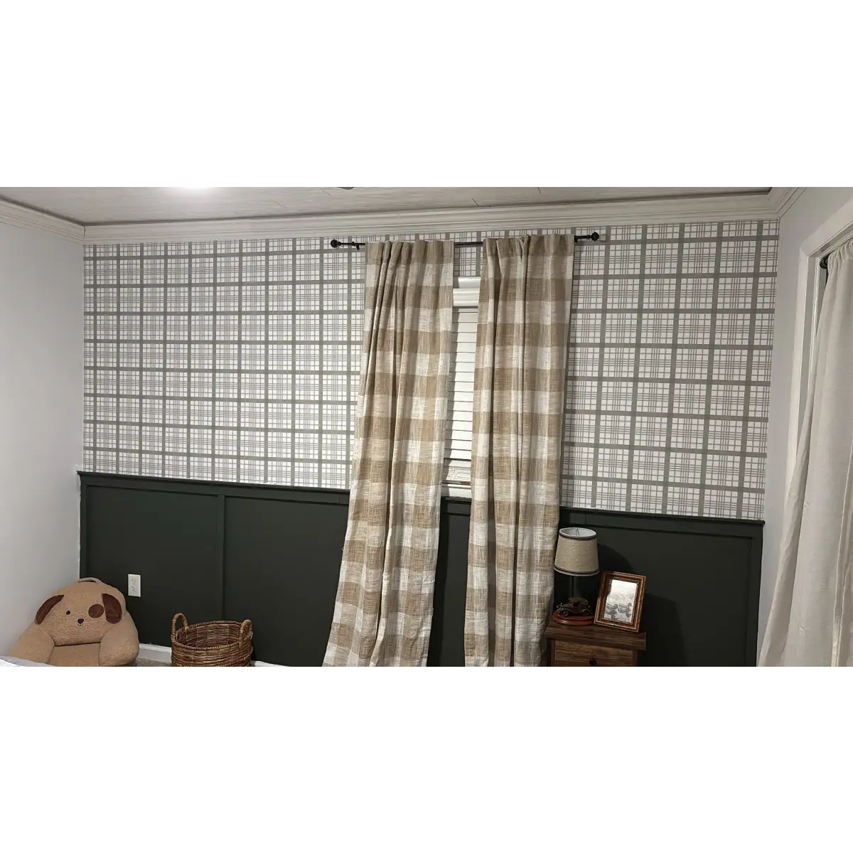 Henry Wallpaper - Simple Plaid Check - by Kourtni Gunn - Loomwell Home Goods