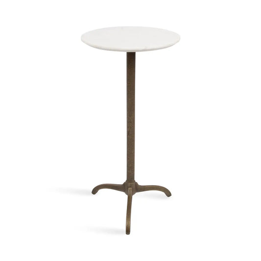 Henshall Marble Round Side Table or Plant Stand - kateandlaurel