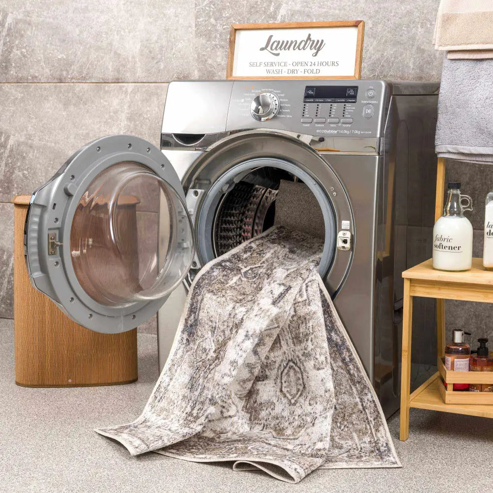 Hera Brown&Cream Washable Area Rug - Boutique Rugs